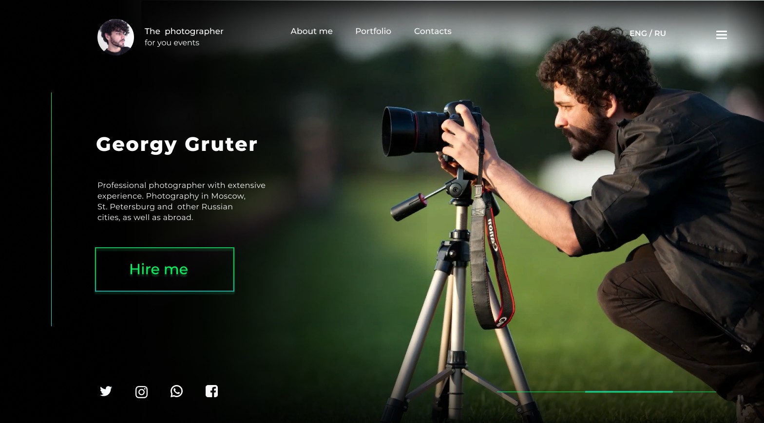 Дизайн сайта фотографа